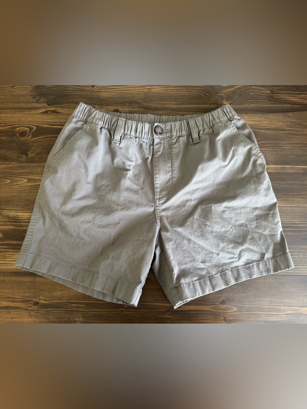 Chubbies Men's Gray Elastic-Waist Cotton Shorts